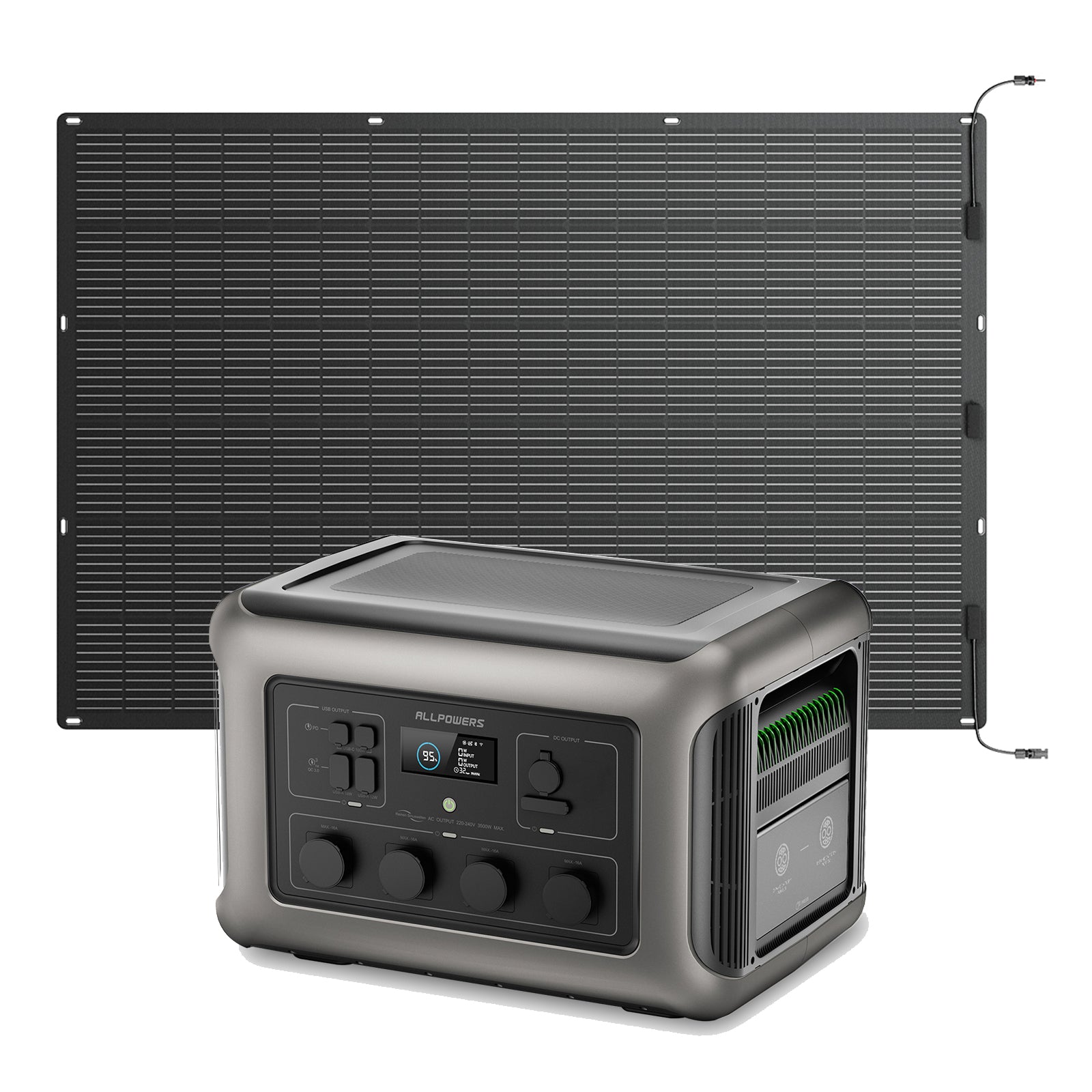 Allpowers Solargenerator-kit 3500W Powerstation 400W Flexibles Solarpanel