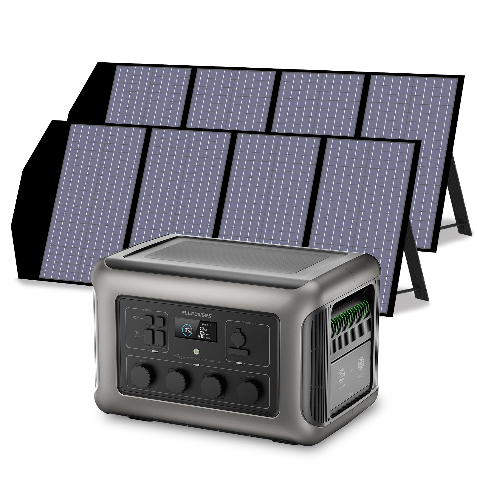 Allpowers Solargenerator-Kit 3500W (R3500 + SP029 140W Solarpanel) R3500 + 2 x SP029 Solarpanel