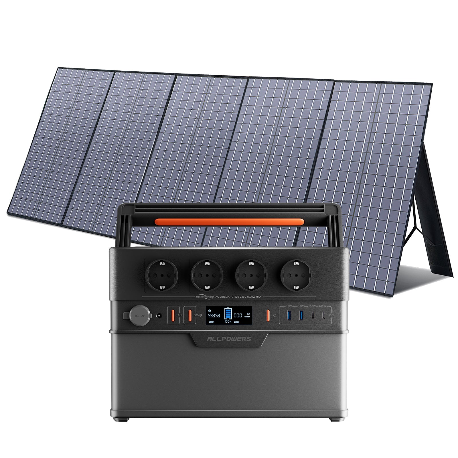 Allpowers Solargenerator-Kit 1500W (S1500 Plus + SP037 400W Solarpanel)