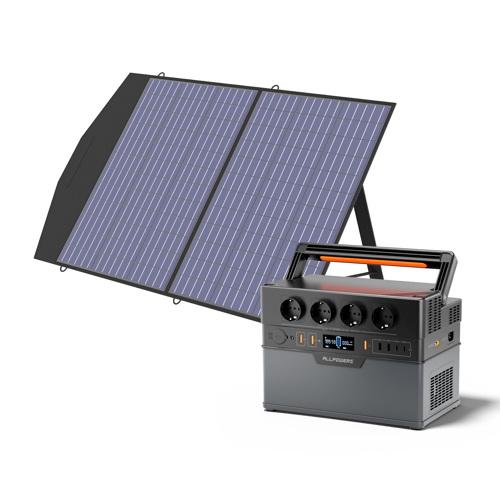 Allpowers Solargenerator-Kit 1500W (S1500 Plus + SP027 100W SolarPanel) S1500 Plus + SP027 100W Solarpanel