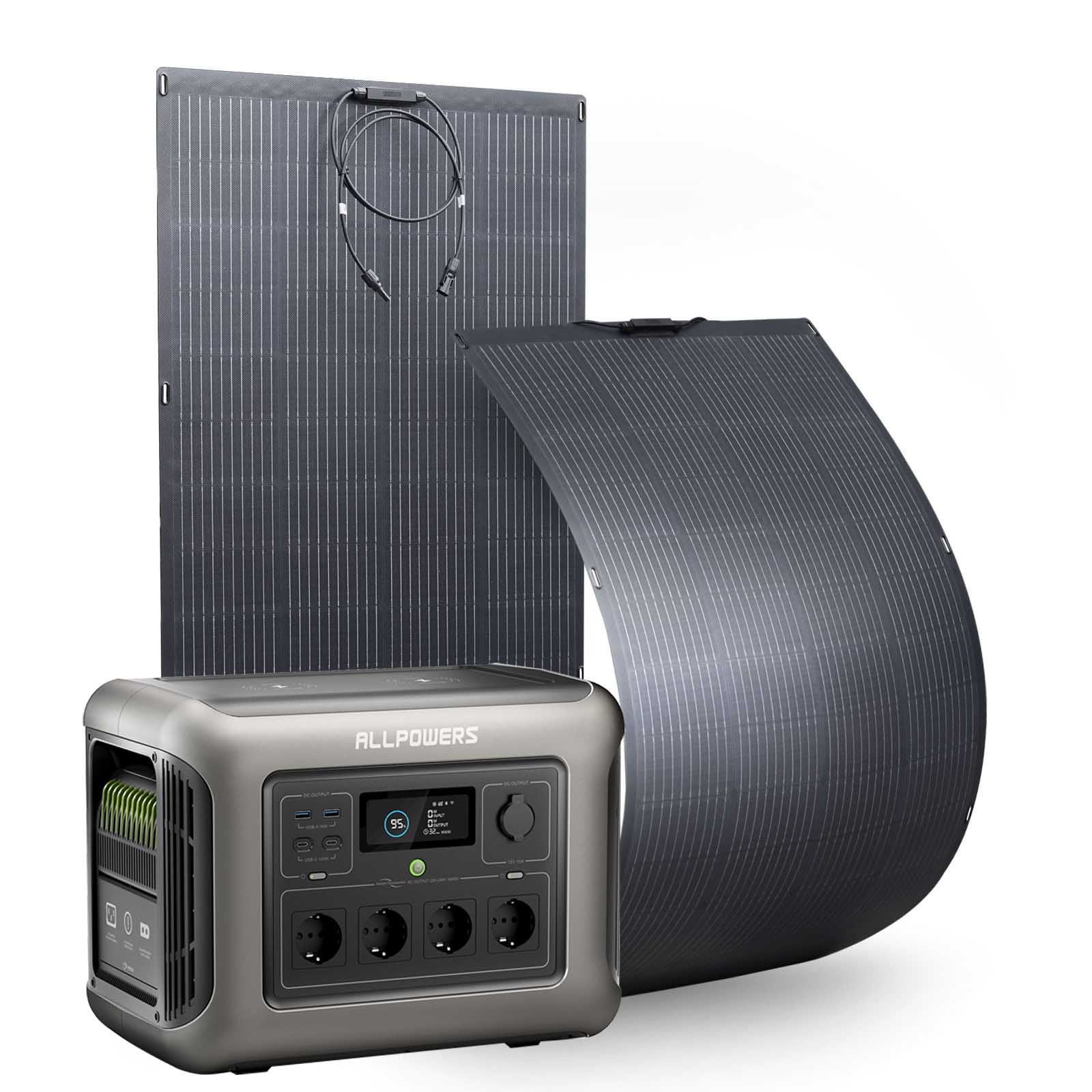 Allpowers R1500 1800W Powerstation mit Solarpanel 200W SF200