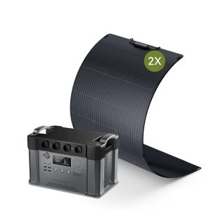 Allpowers S2000 Pro 2400W Tragbare Powerstation mit Solarpanel 100W SF100